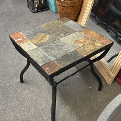 Black  Coffee Table With Tiles 