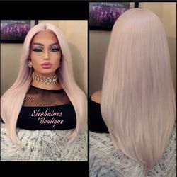 Human Hair Blended Lace Front Wig 
