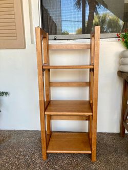 Folding Wooden shelf 16” x 11.5” x 38” h