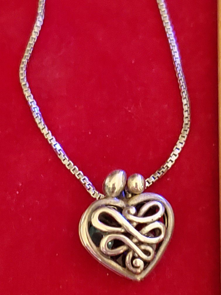 925 Sterling Silver Mother And Child Lockett And Box Chain