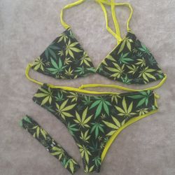 Bikini Swimsuit Weed theme 