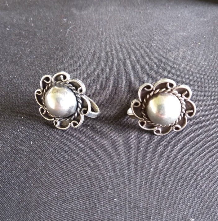 Sterling Silver Screwback Earrings