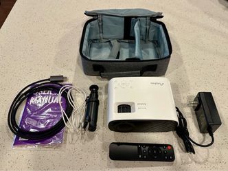 Brand New: Complete Portable Projector & 120” Screen Set (Never Used)