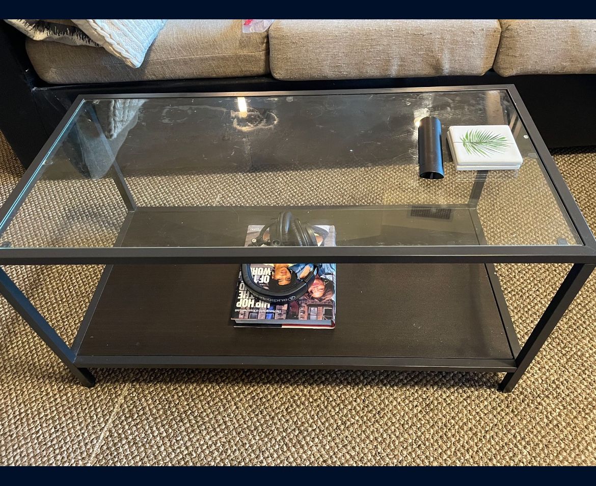 Glass Coffee Table And End Table