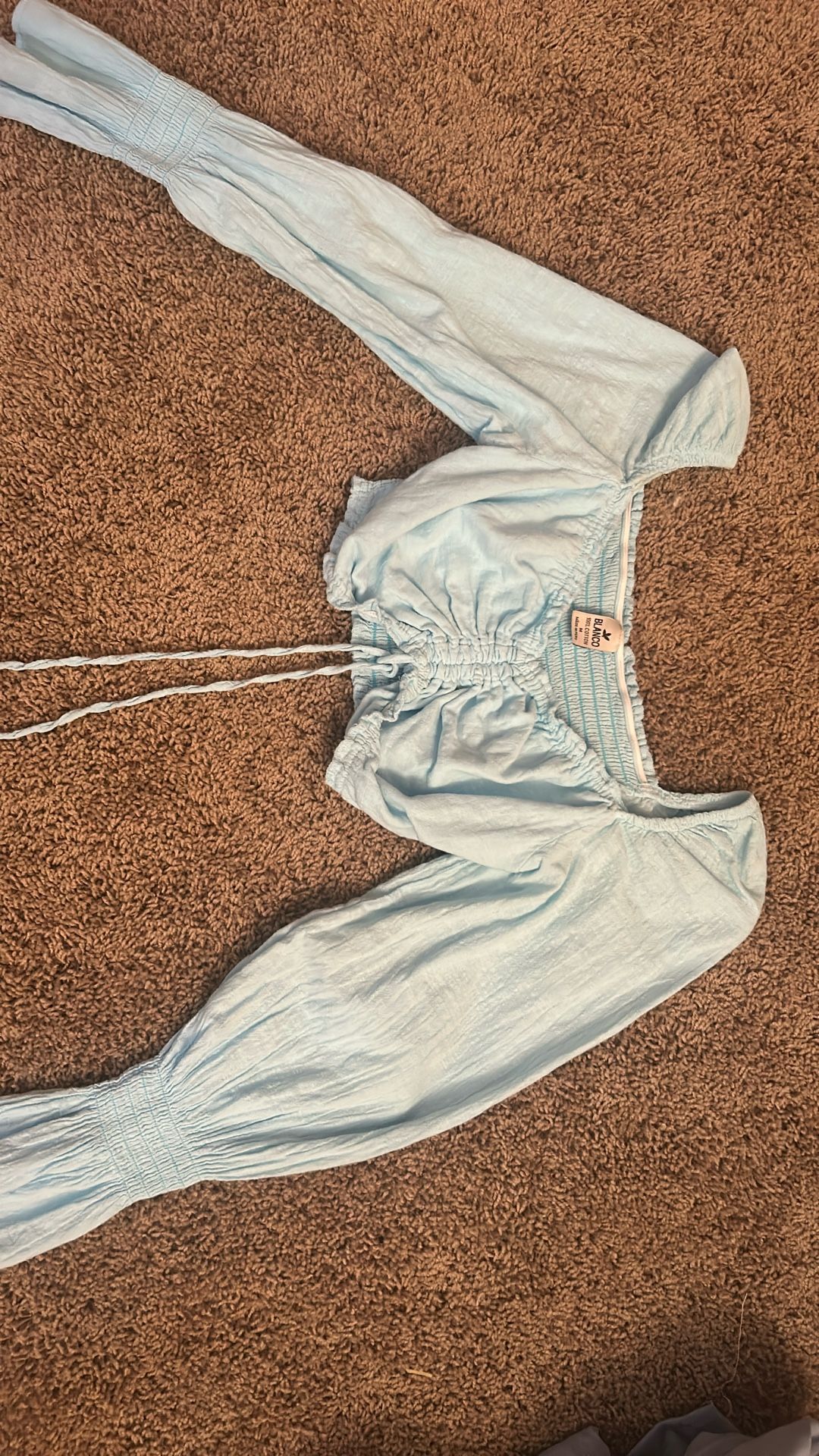 light blue blanco top size M