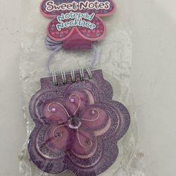 New Sweet Notes Purple Notepad Necklace