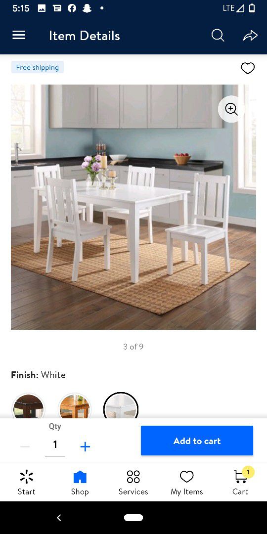 Brand New In The Box Kitchen Tables Several Colors To Choose From