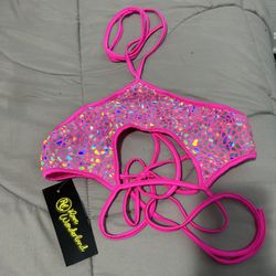 Pink rave Top