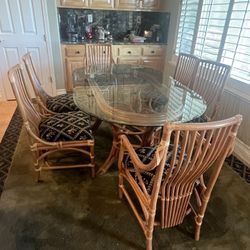 Vintage Ratan Dining Room Furniture 