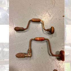 VINTAGE Hand Drills, BIT BRACE HAND CRANK DRILLS