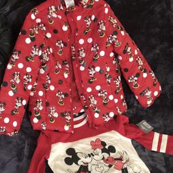Disney Red Jacket 5-6 $25 w/shirt 7-8 $30