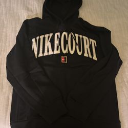 NikeCourt Heritage Hoodie Black White Dri-FIT Tennis Pullover Size M - NEW w/ Tags  