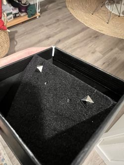 Brand New Bloomingdales Fine Collection 14KWG 6mm Pyramid Post Stud Earrings