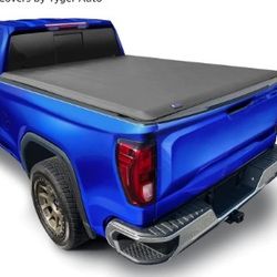Tyger Auto T1 Soft Roll-up Truck Bed Tonneau Cover Compatible with 2020-2024 Chevy Silverado GMC Sierra 2HD | 6’10” (82″) Bed | TG-BC1C9212