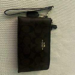 Cartera  Doble zipper Coach 