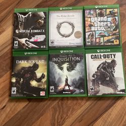 Set Of Six Xbox One Games Mint Shape 45.00 All 