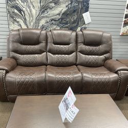 Brand New Leather Recliner Sofa! Close Out Deal! 