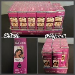 Beauty Guru Natural Hair Serum 100% Pure & Natural Oil .27 oz Each