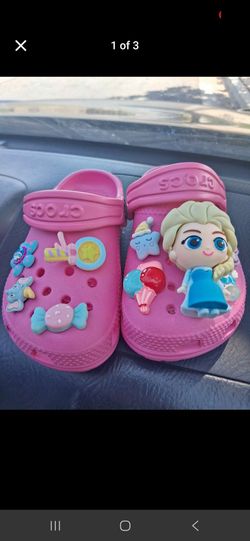 Cute pink crocs shoes