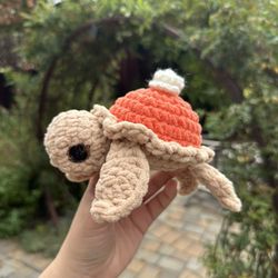 pumpkin pie crochet turtle