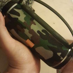 Portable Bluetooth Speaker With Strap In Camo