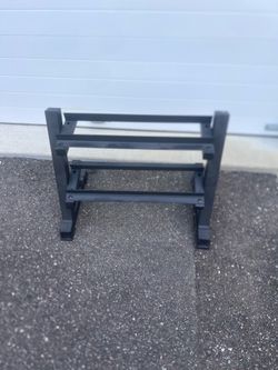 2 tier heavy duty metal Dumbbell Rack. Like new location below. 31705 Wesley Chapel blvd Fl 33543 Storage Mart