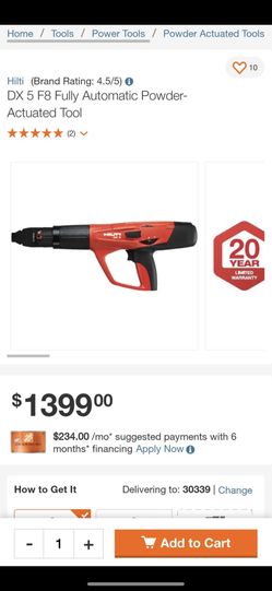 BRAND NEW IN CASE HILTI Nail Gun DX 5 F8 Fully Automatic Powder- Actuated Tool