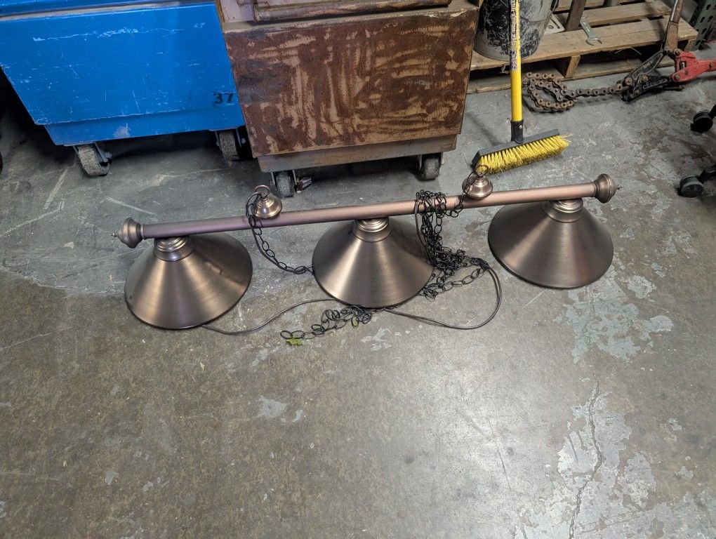 Pool Table / Bar Lights Over Head. 