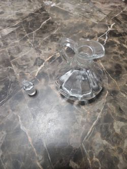 Clear Glass Cruet with Stopper