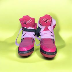 Nike Flight Girls Sneakers Size 4.5 Pink White