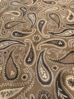 Area Rug / Paisley Print / Brown (tones)