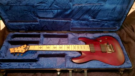 Schecter JL-7 FR Jeff Loomis 7-String Guitar Vampyre Red Satin. Floyd Rose, EMG Pickups, Schecter Hardshell Case. In Excellent Condition.