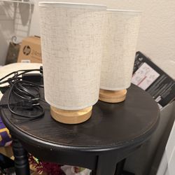 Lamps (2), Linen shades