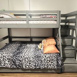 Beautiful grey triple bunk bed