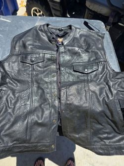 Leather Biker Vest