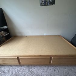 Wooden Twin Bed Frame with Storage for Sale!