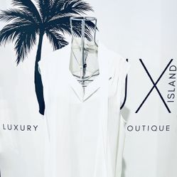 Badgley Mischka White Sleeveless Shirt 