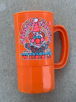 Circus circus collectible 80s cup