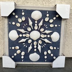 Coastal Shadow Box Abstract Wall Art Oceanic Beach Decor (Brand New)