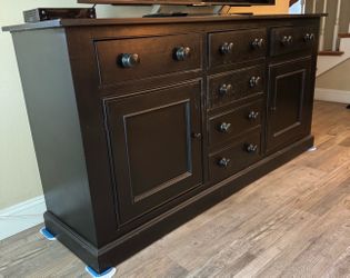 DRAWER DRESSER 73"X16"X36".