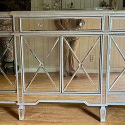 Mirrored Console Cabinet