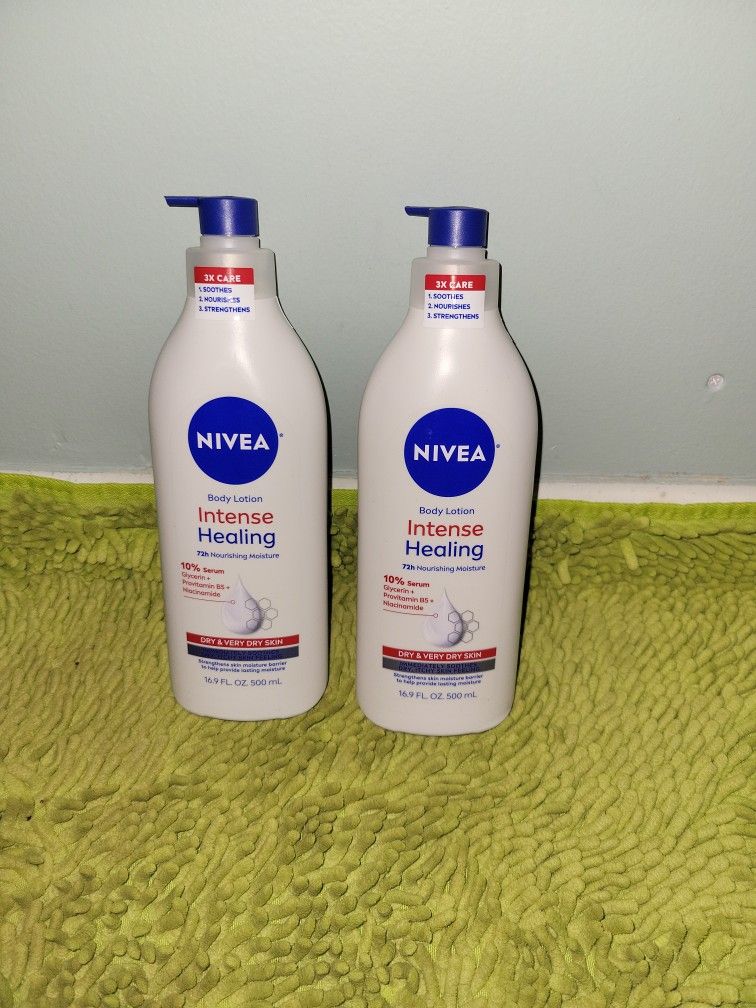 2 Nivea Body Lotion 16.9oz Intense Healing