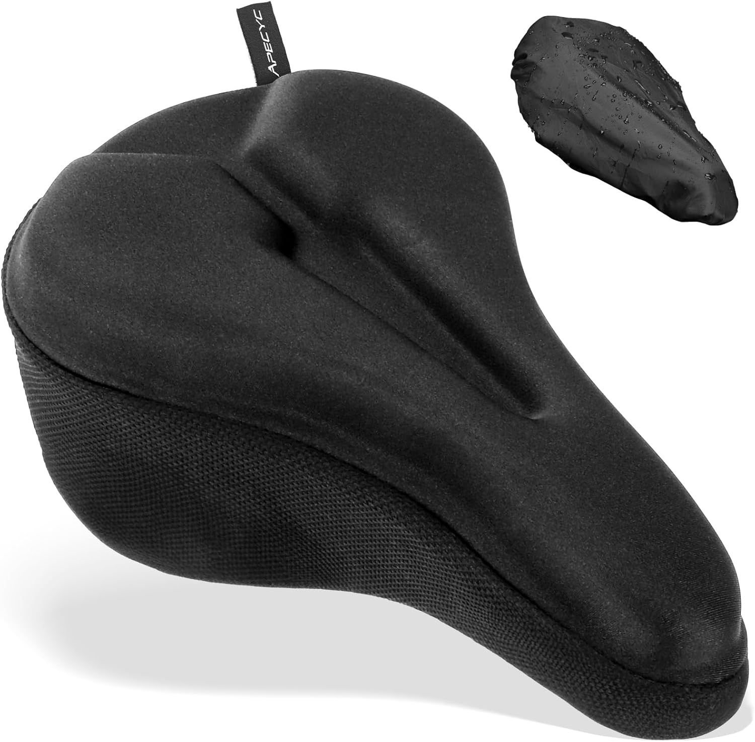 Bike Seat Cushion Gel Padded Saddle Cover for Men Women - Extra Padding Soft Comfort Bicycle Seat Cushion for Peloton, Stationary, Spin, Mountain, Roa