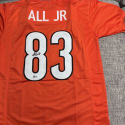 Eric All Jr. Signed Autograph Custom Jersey - Beckett Coa - Cincinnati Bengals