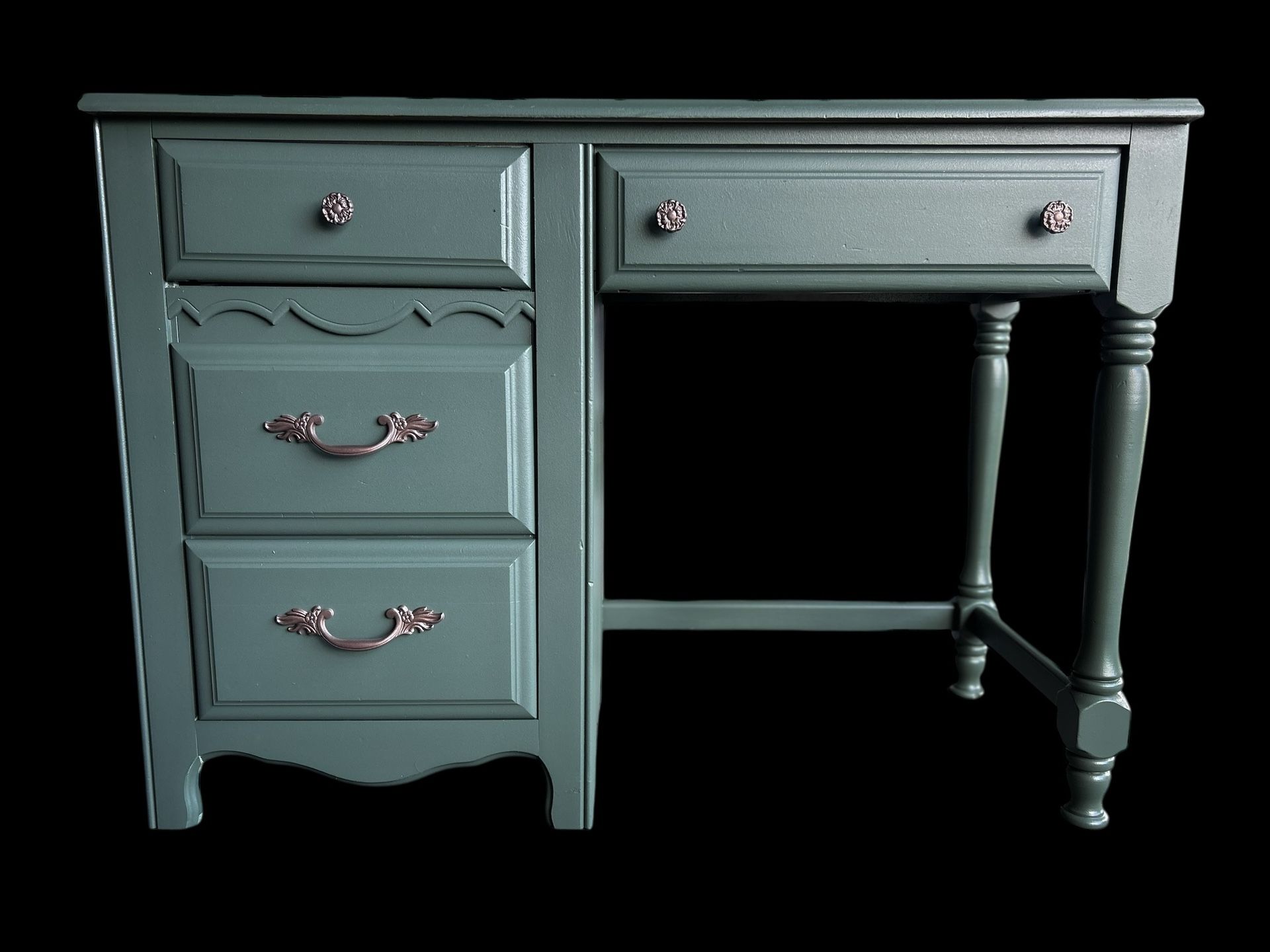 Vintage Broyhill Modern Green Desk