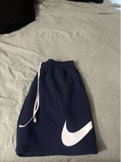 Nike Navy Blue Club Fleece Shorts - Big Swoosh Size large
