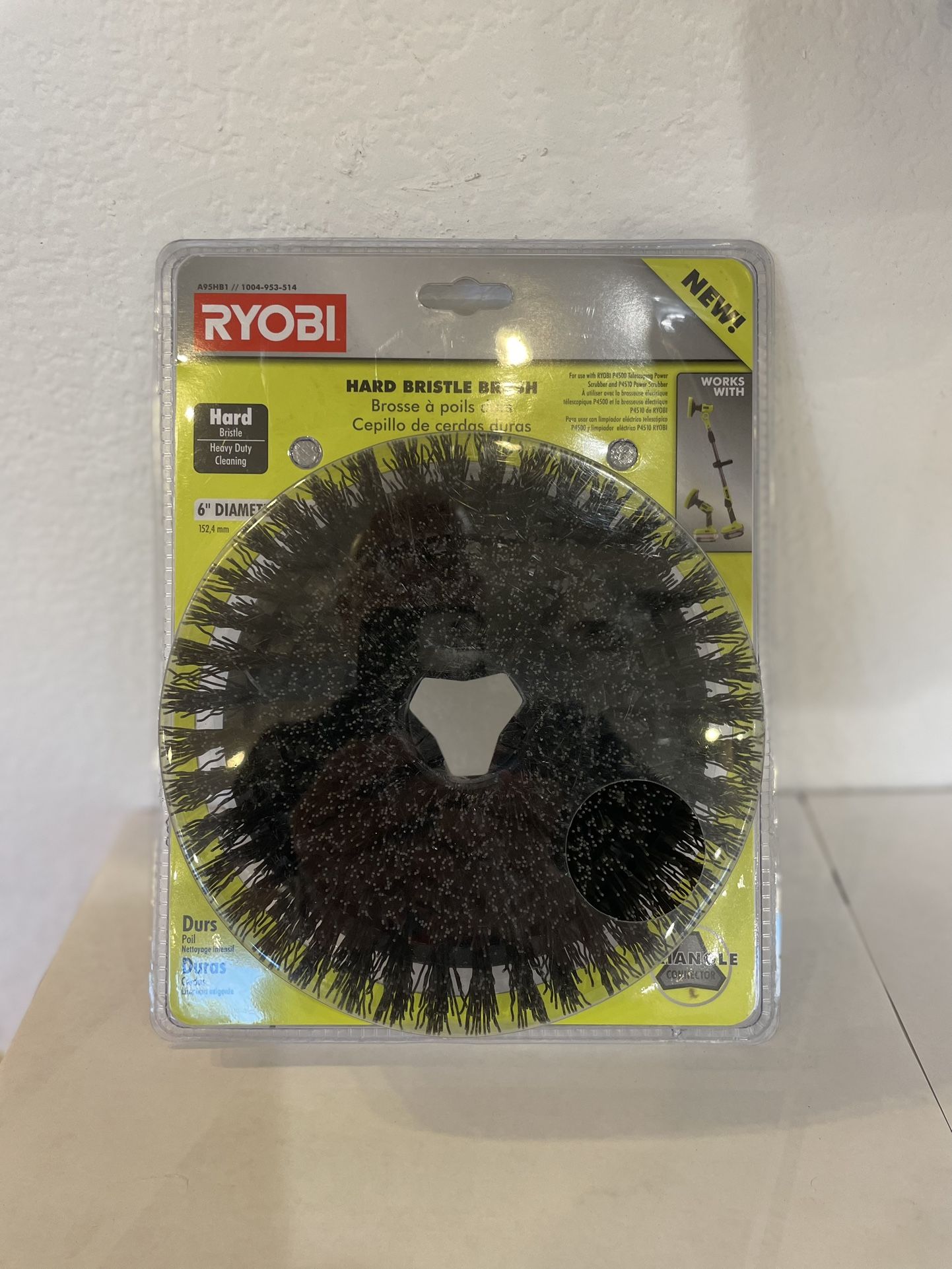 RYOBI Hard Bristle Brush 6” Diameter A95HB1