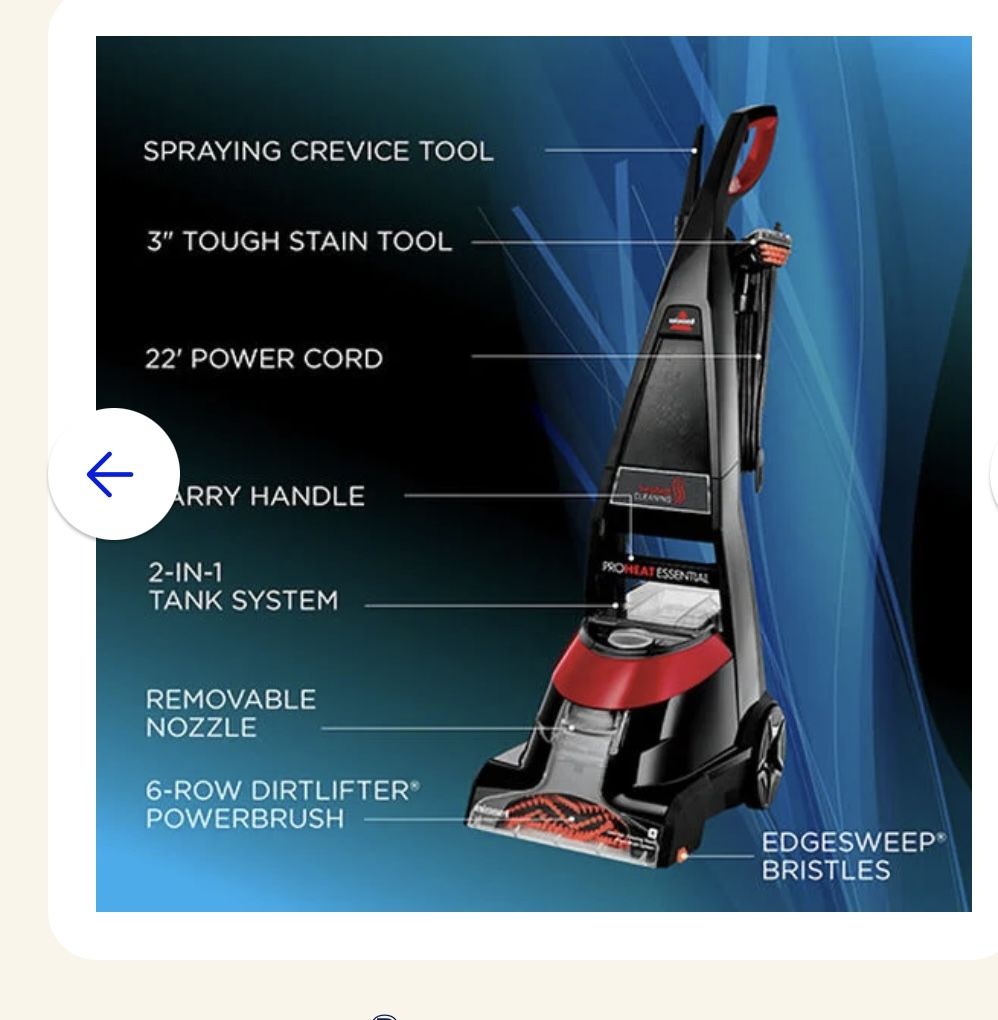 BISSEL PROHEAT® ESSENTIAL UPRIGHT CARPET CLEANER