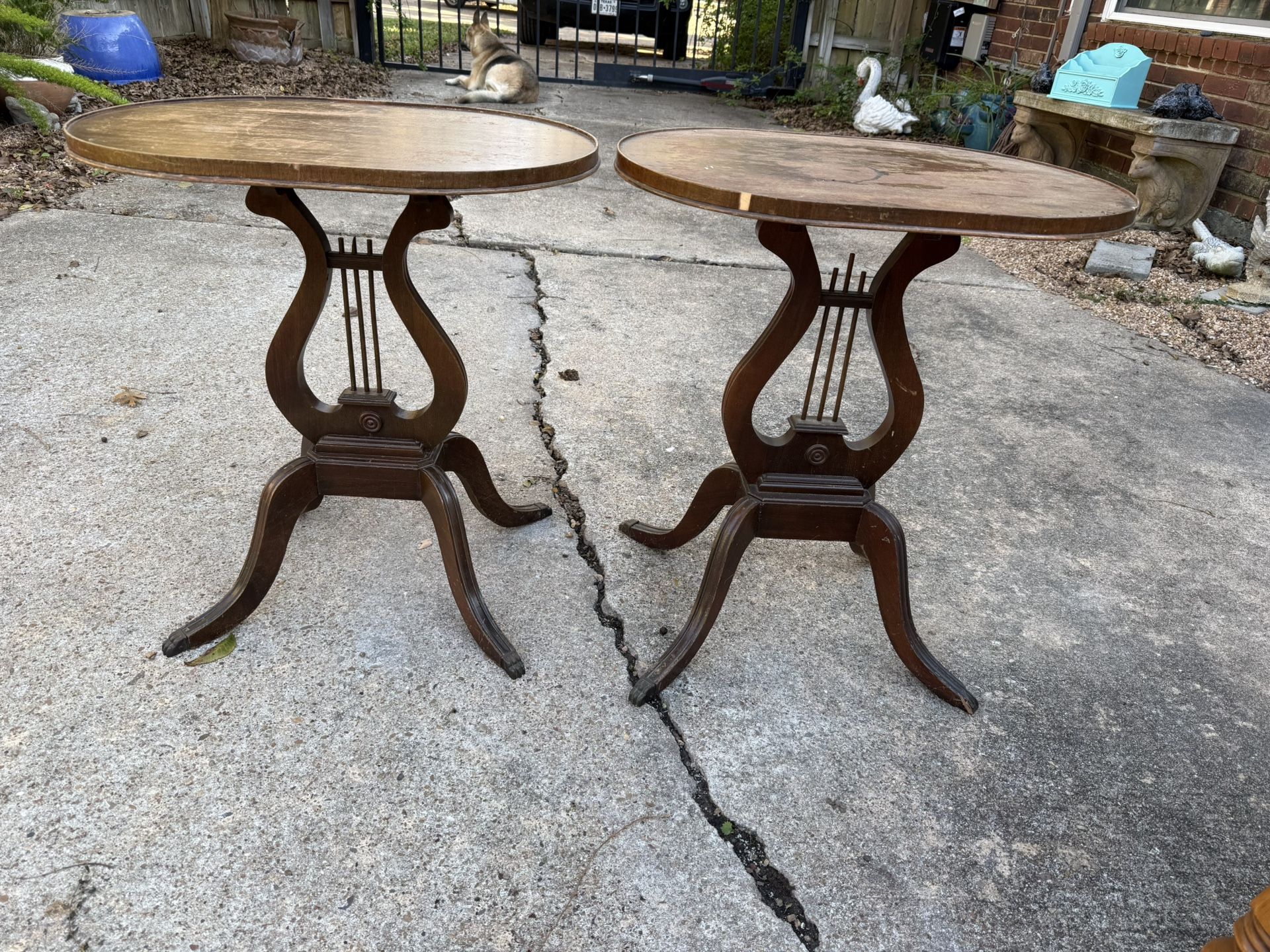 Lyre Mahogany Tables