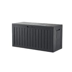 80 Gal. Black Resin Storage Deck Box for Outdoor Indoor